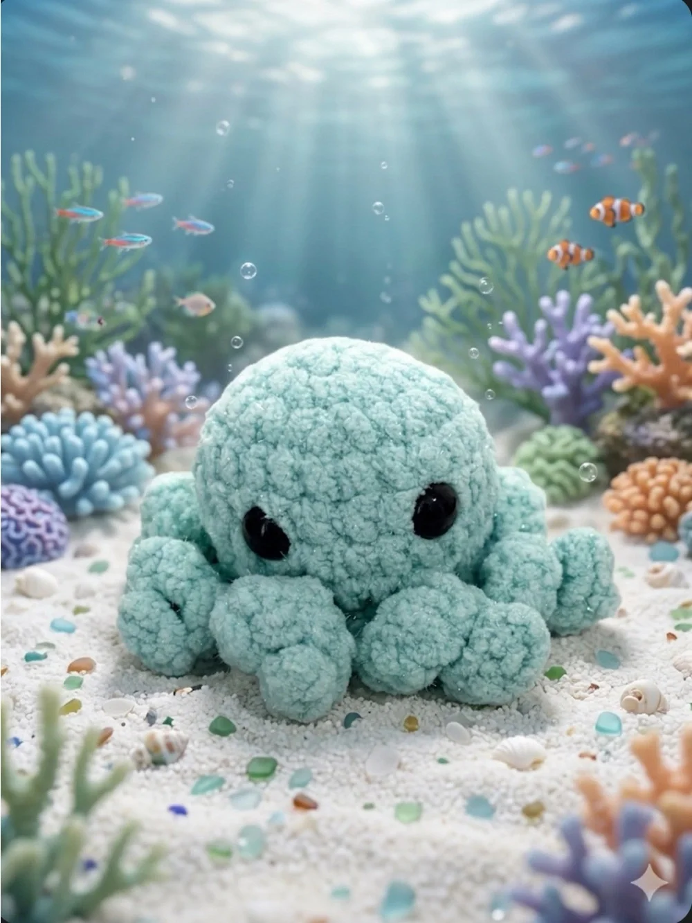 Teal Sparkle Crochet October 🐙 - Picture 1 of 4